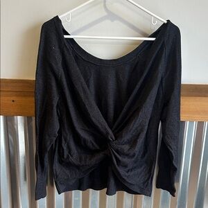 Victoria's Secret Black Twist-Front Blouse